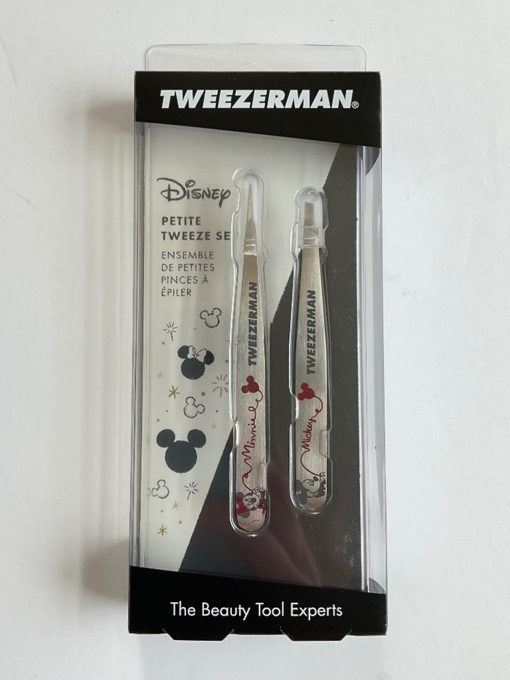 Tweezerman Disney Mickey + Minnie Mouse Petite Tweezer Set NEW